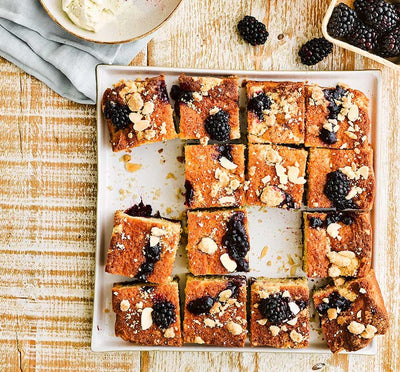 Partridge Pantry | Blackberry bakewell squares