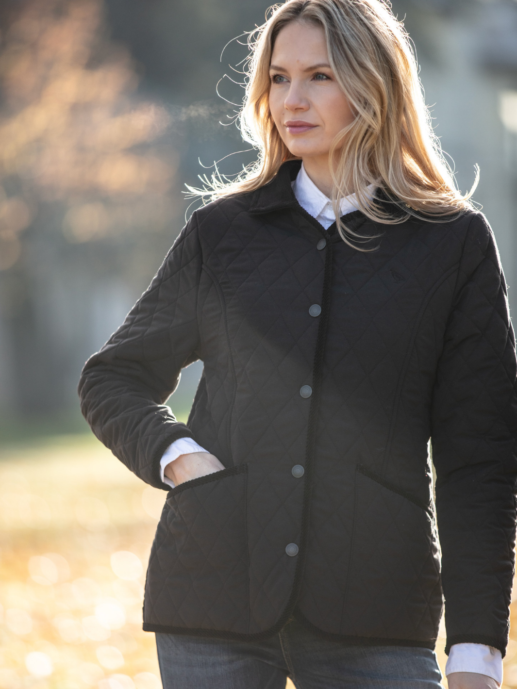 Moorland Quilted Fleece Jacket Black | Ladies Quilted Moorland Quilted Fleece Jacket Black | Ladies Quilted