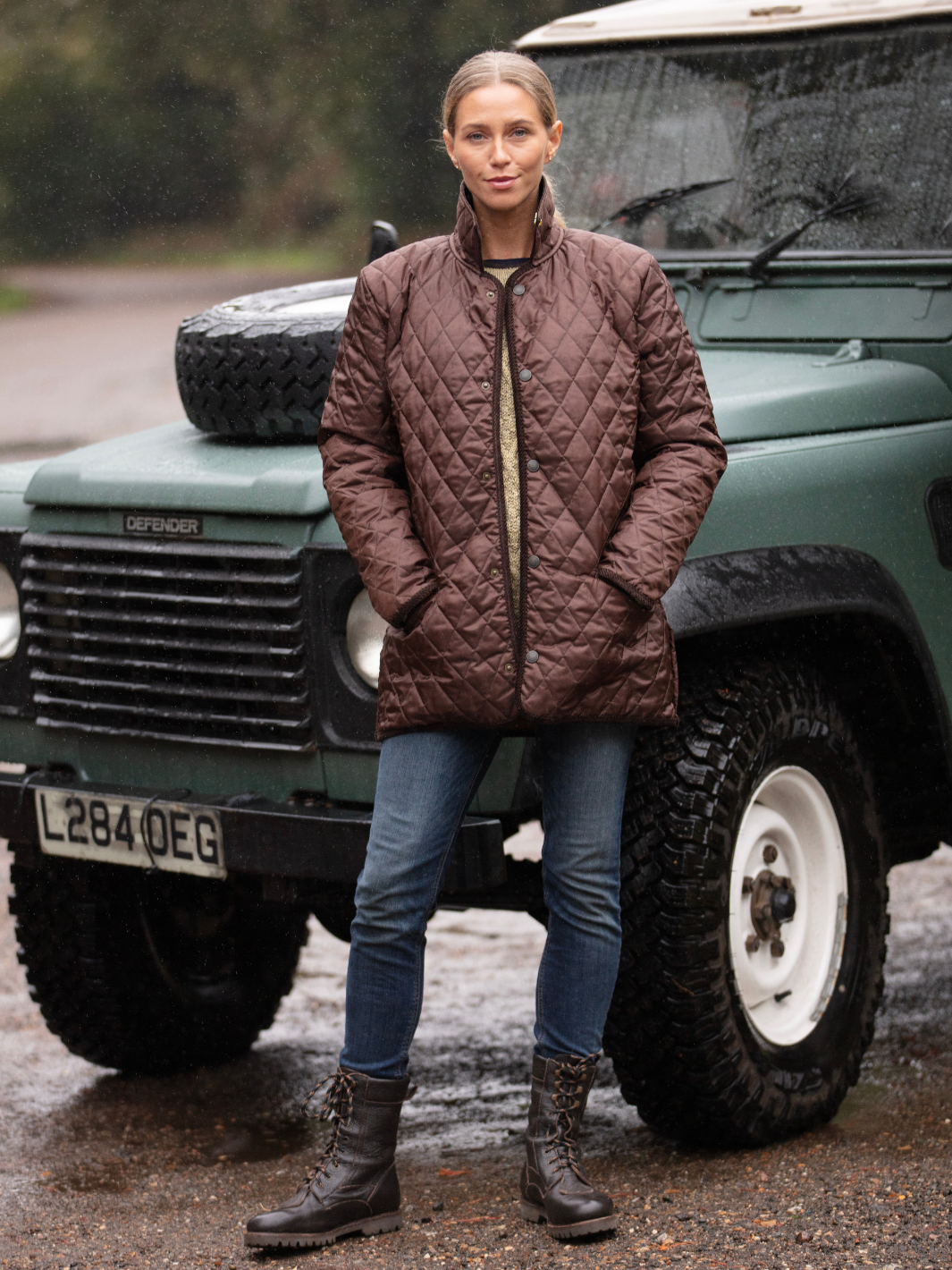 Unisex Paddock Quilt - Brown