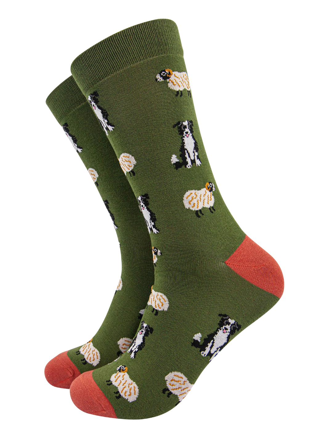 Farm Vehicle Sock | Mens bamboo socks with sheep dog design