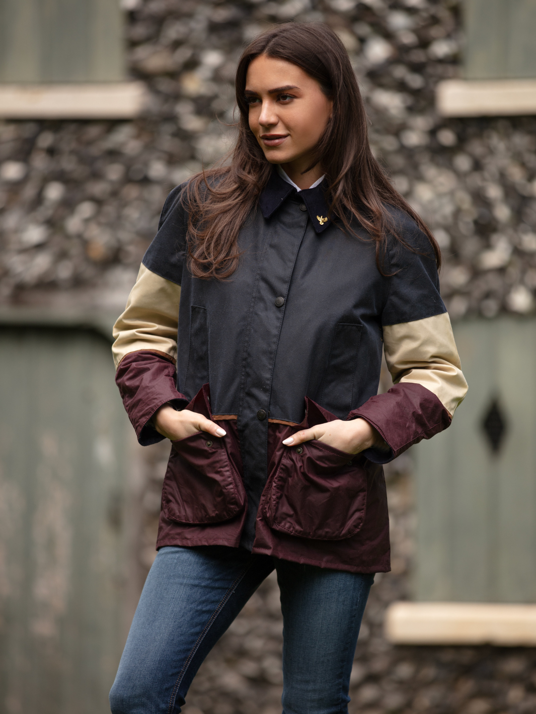 Landowner Tri-Colour Coastal | Ladies Wax Jackets | John Partridge