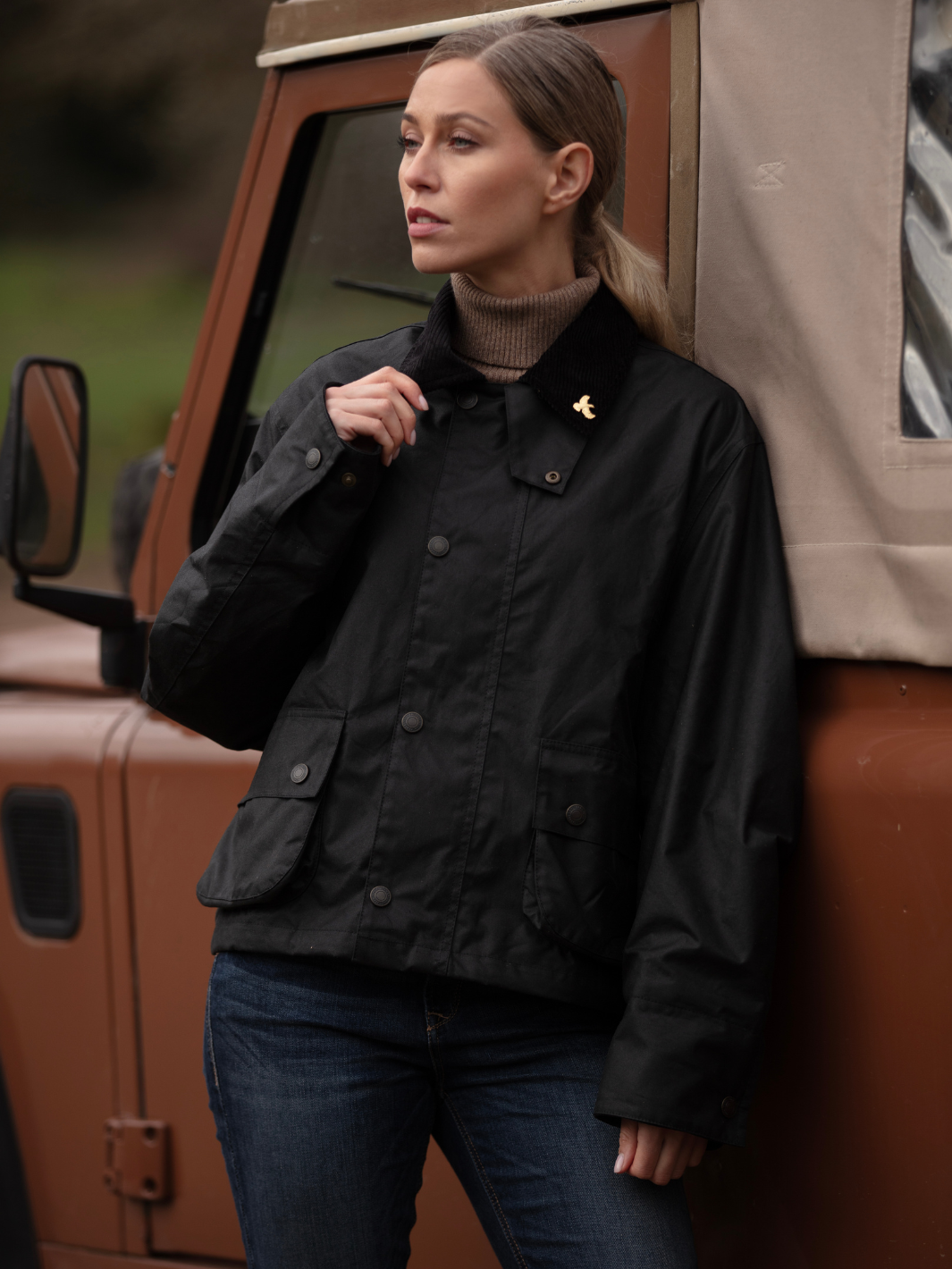 Landowner Crop Wax Jacket - Black