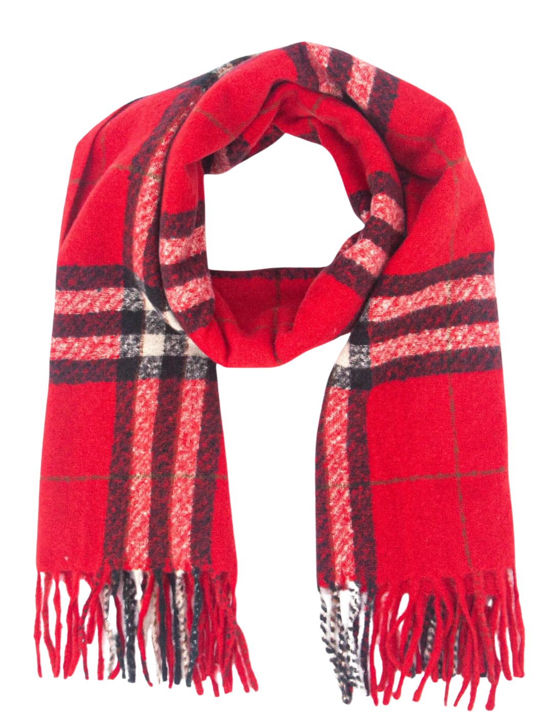 Red Check Heavyweight Scarf