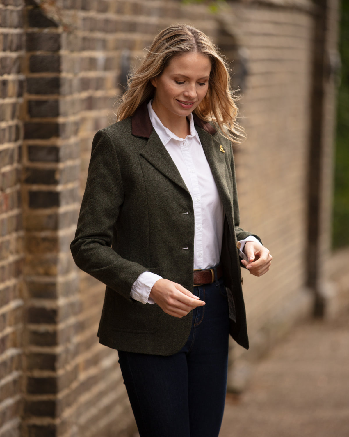 Arena Tweed Blazer - Loden Green - John Partridge & Co