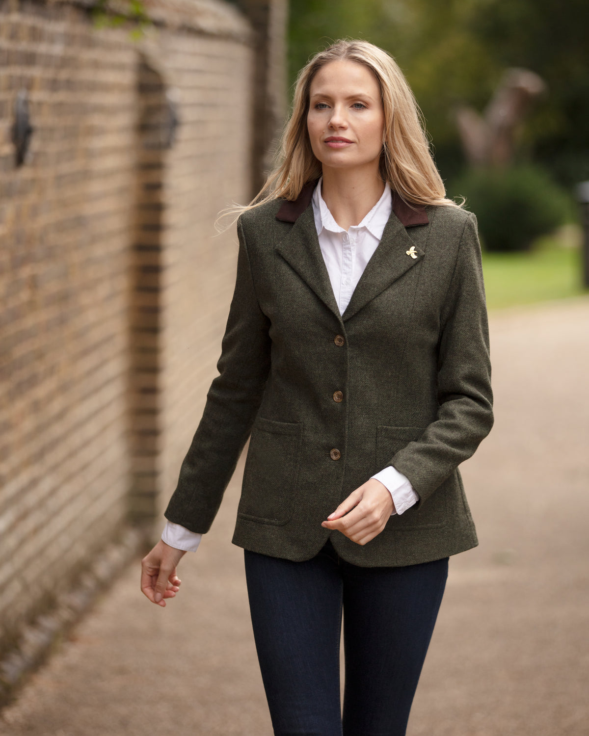 Arena Tweed Blazer - Loden Green - John Partridge & Co