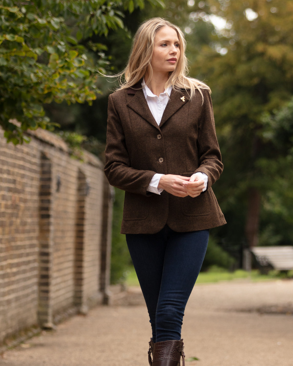 Arena Tweed Blazer - Brown - John Partridge & Co