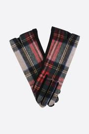 Gloves - Cream Red Tartan - John Partridge & Co