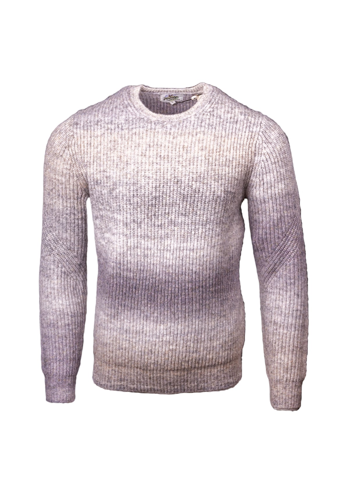 Ombre Eco Crew Neck - Light Grey Melange | John Partridge