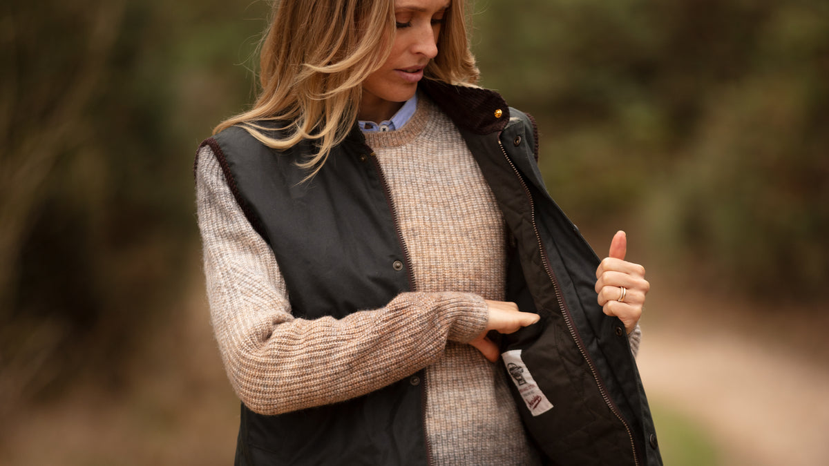 Oakland Wax Gilet - Sage | John Partridge