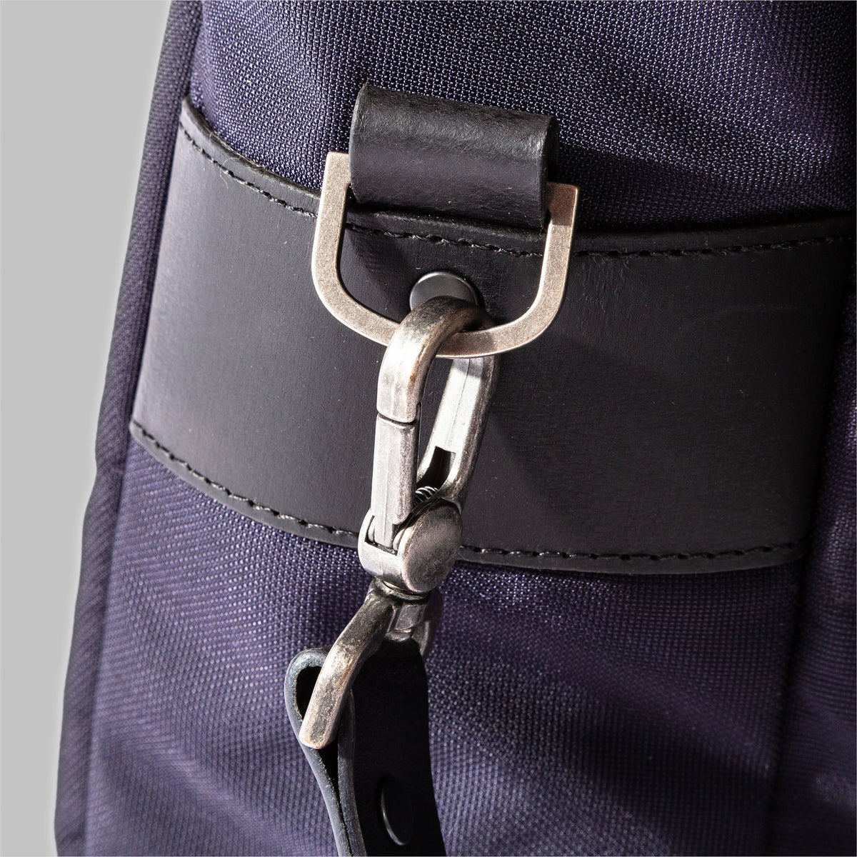 Portland Navy Nylon & Leather Messenger Bag - John Partridge & Co