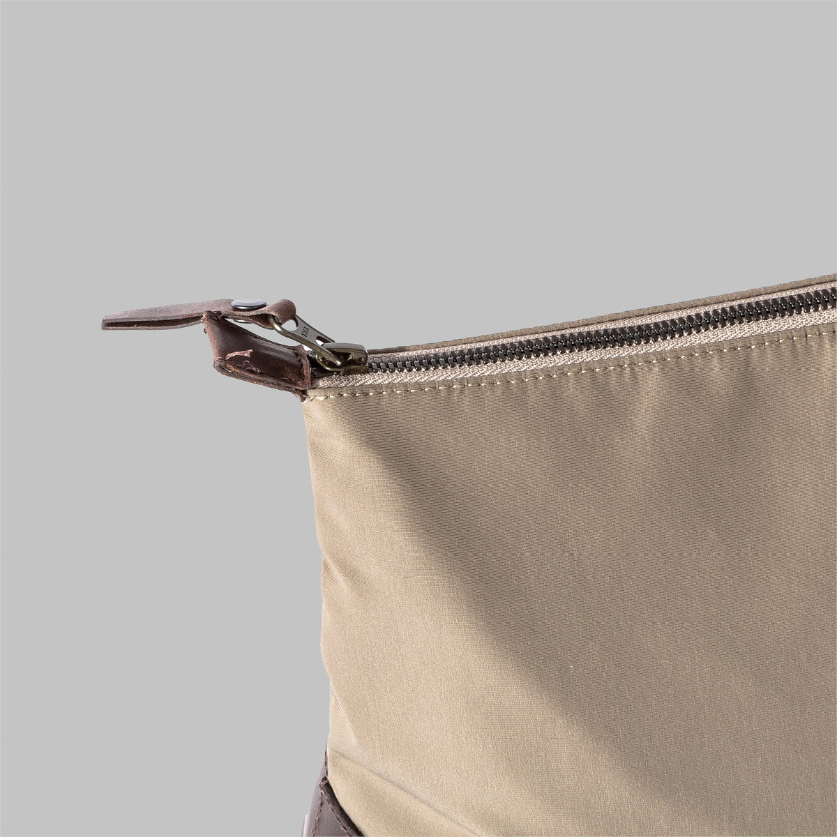 Silverdale Beige Nylon & Leather Wash Bag - John Partridge & Co