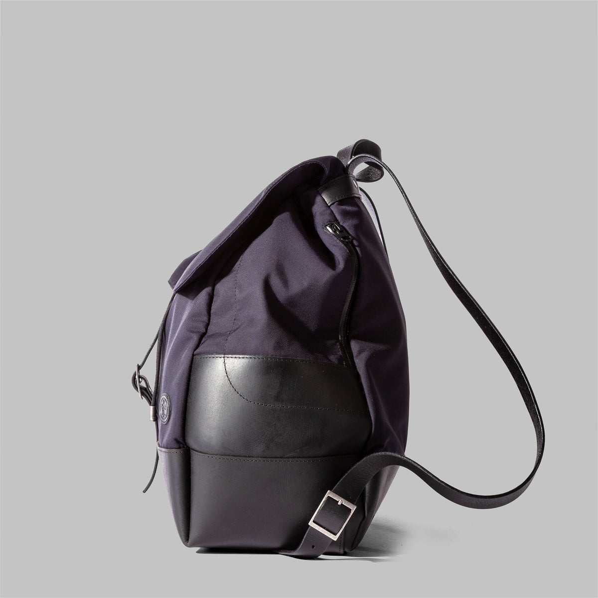 Weston | Navy Nylon & Leather Rucksack | Thorndale, UK