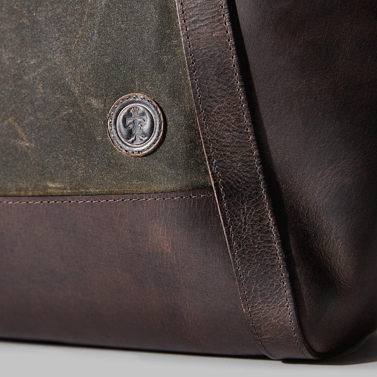 Amerton Olive Waxed Cotton Shoulder Bag - John Partridge & Co
