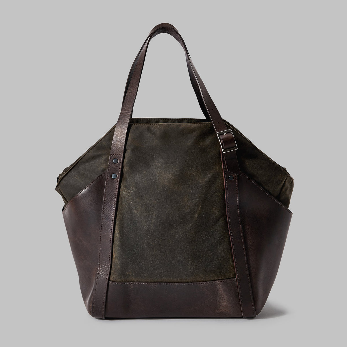 Amerton Olive Waxed Cotton Shoulder Bag - John Partridge & Co