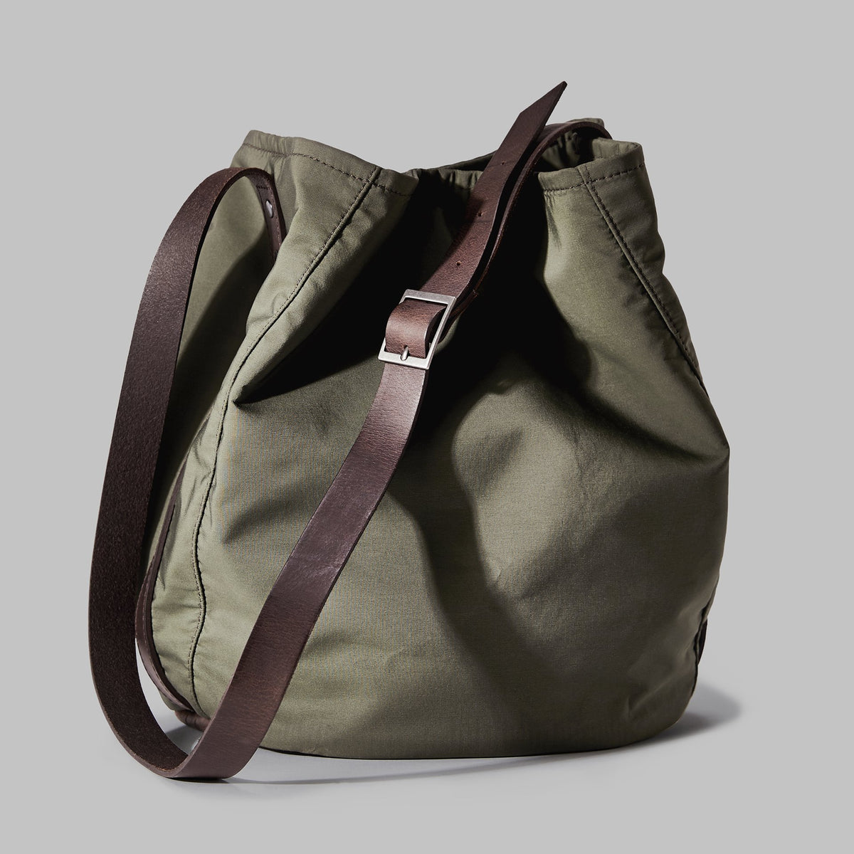 Moseley Olive Nylon Bucket Bag - John Partridge & Co