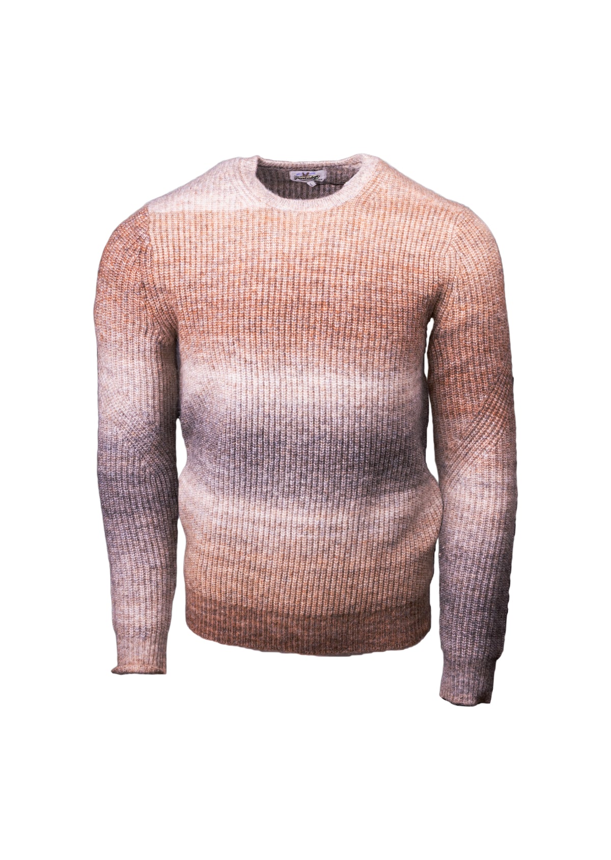 Ombre Eco Crew Neck - Brown Melange | John Partridge