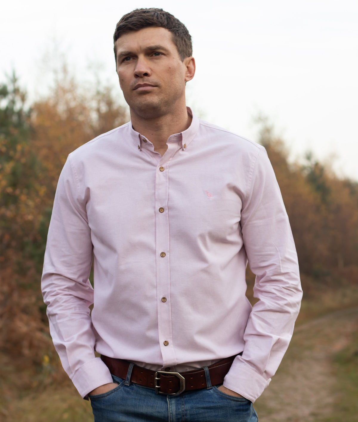 Ridware Chambray Shirt - Light Pink - John Partridge & Co