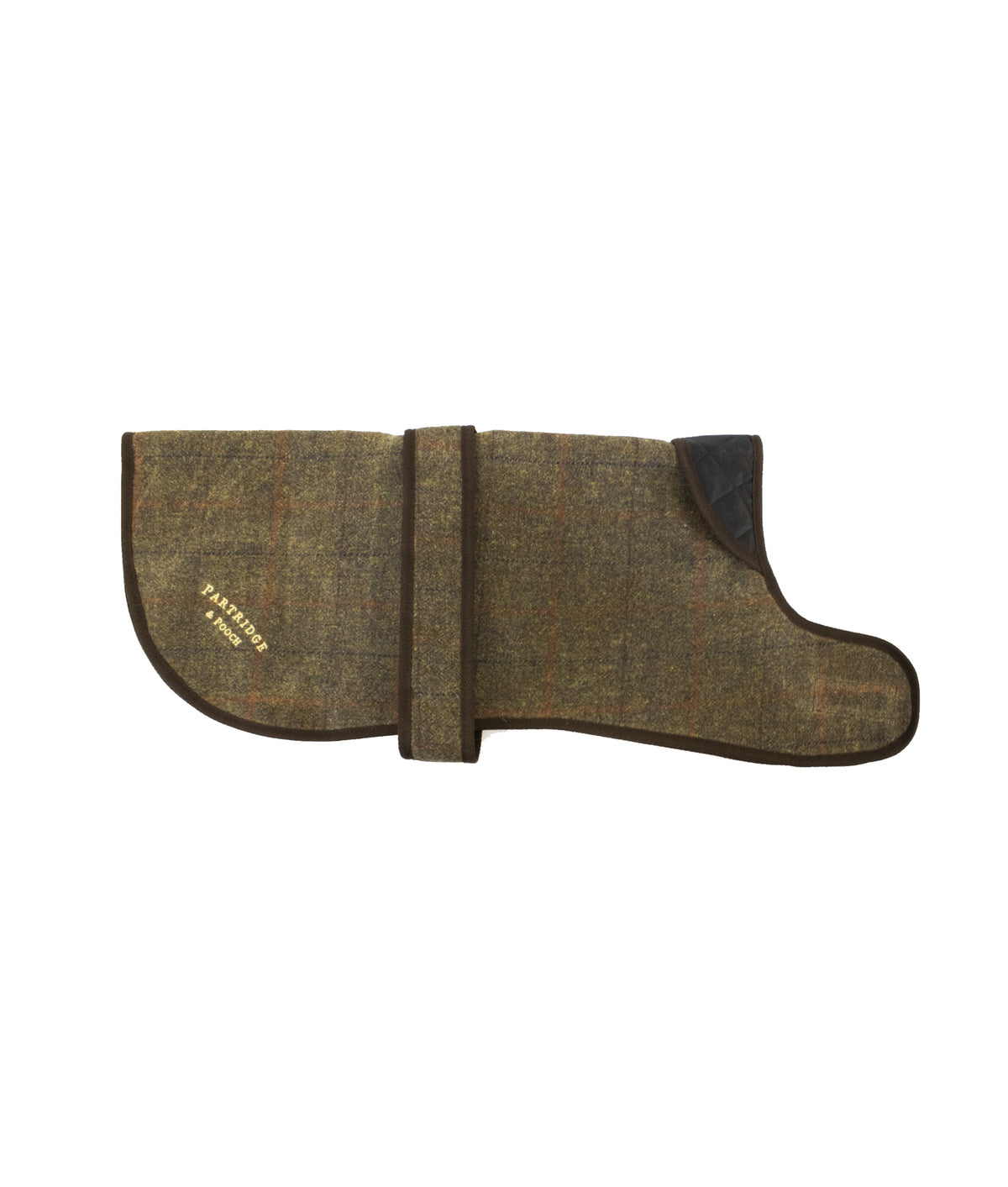 Dog Coat - Brown Check Waxed Tweed - John Partridge & Co