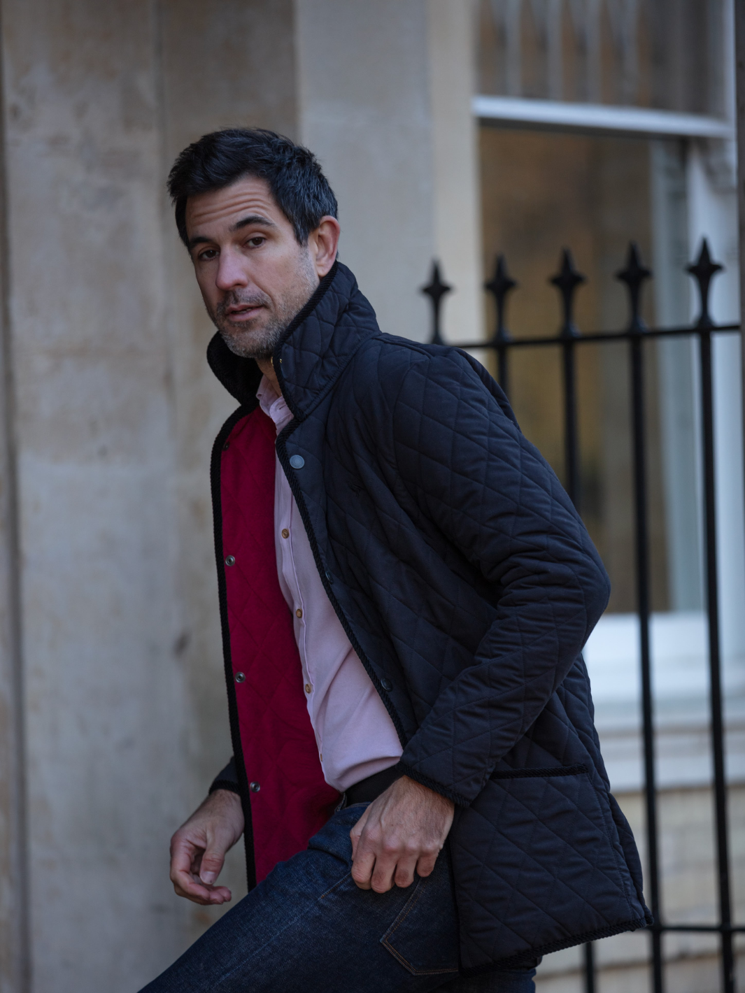 Rag Quilted Fleece Jacket Black Mens Quilted Jackets John Partridge Co