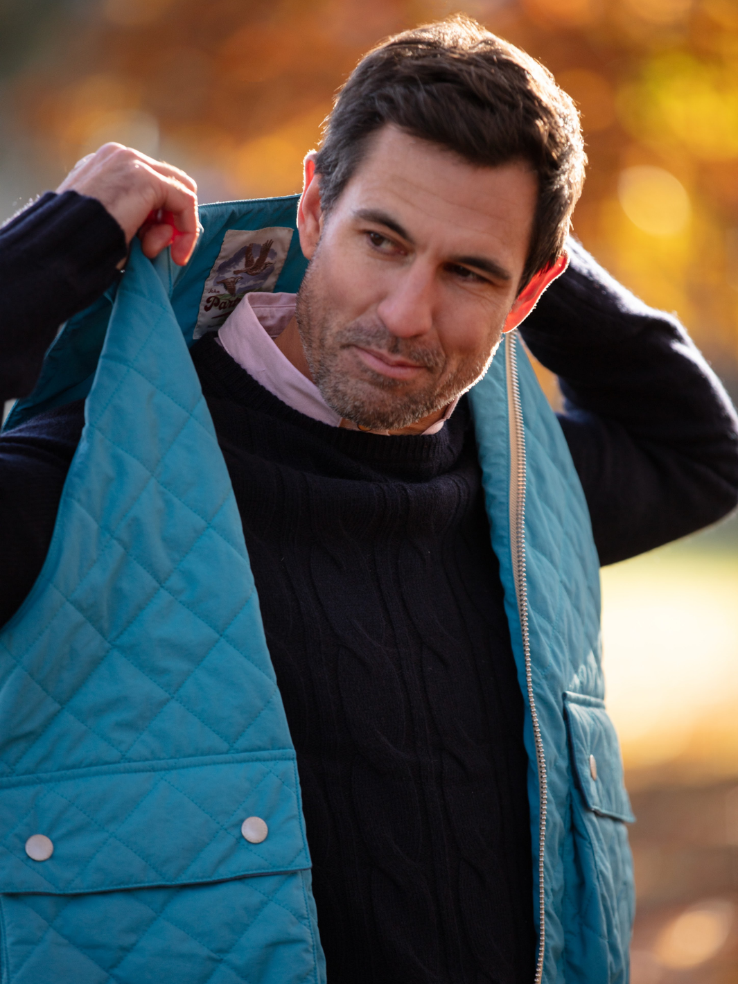 ジャケット・アウター JOHN PARTRIDGE PADDED VEST SIZE 3 John Partridge Men's Classic Rag Gilet Quilted Vest Sand