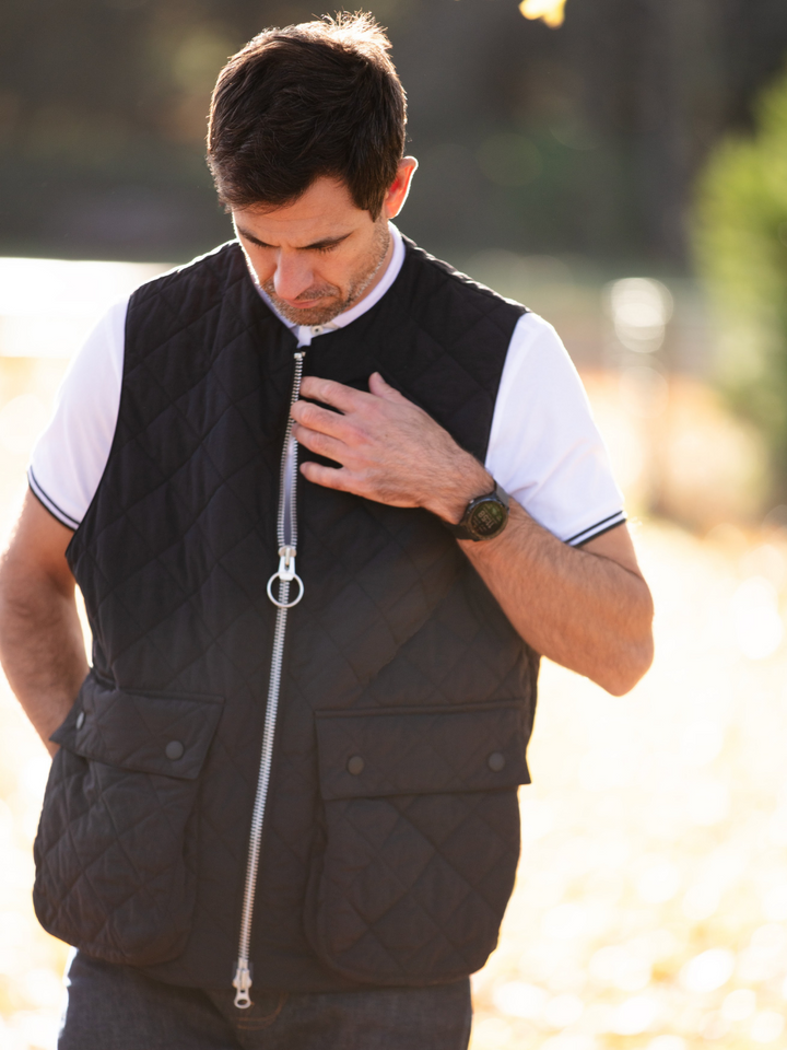 Charcoal Padded Vest by John Partridge – John Partridge & Co Charcoal Padded Vest by John Partridge – John Partridge & Co