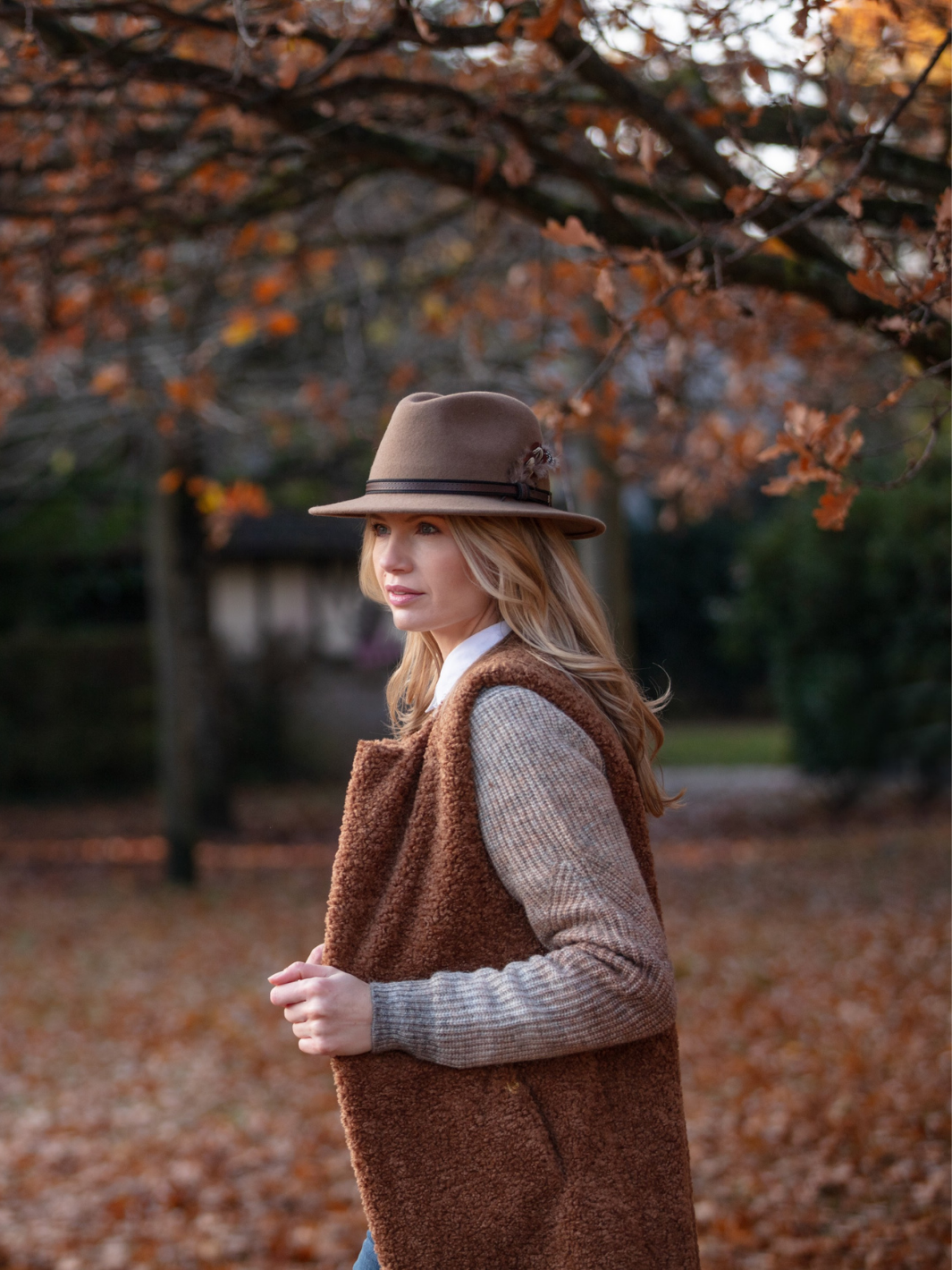 Shearling Gilet - Brown