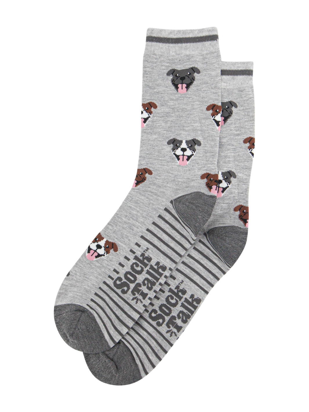 Staffordshire Bull Terrier Socks | Breathable bamboo dog socks with classic striped cuff