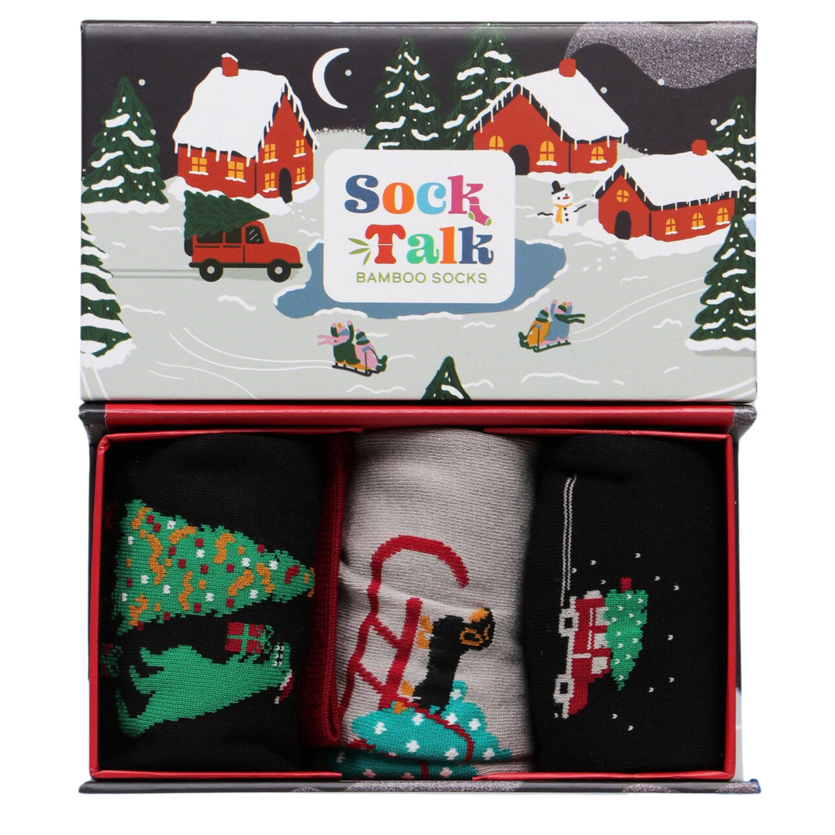 Sock Gift Box - Christmas Village