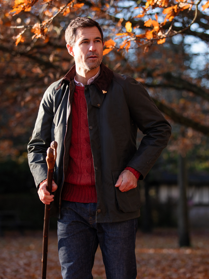 Landowner Jacket Sage | Mens Wax Jackets | John Partridge & Co