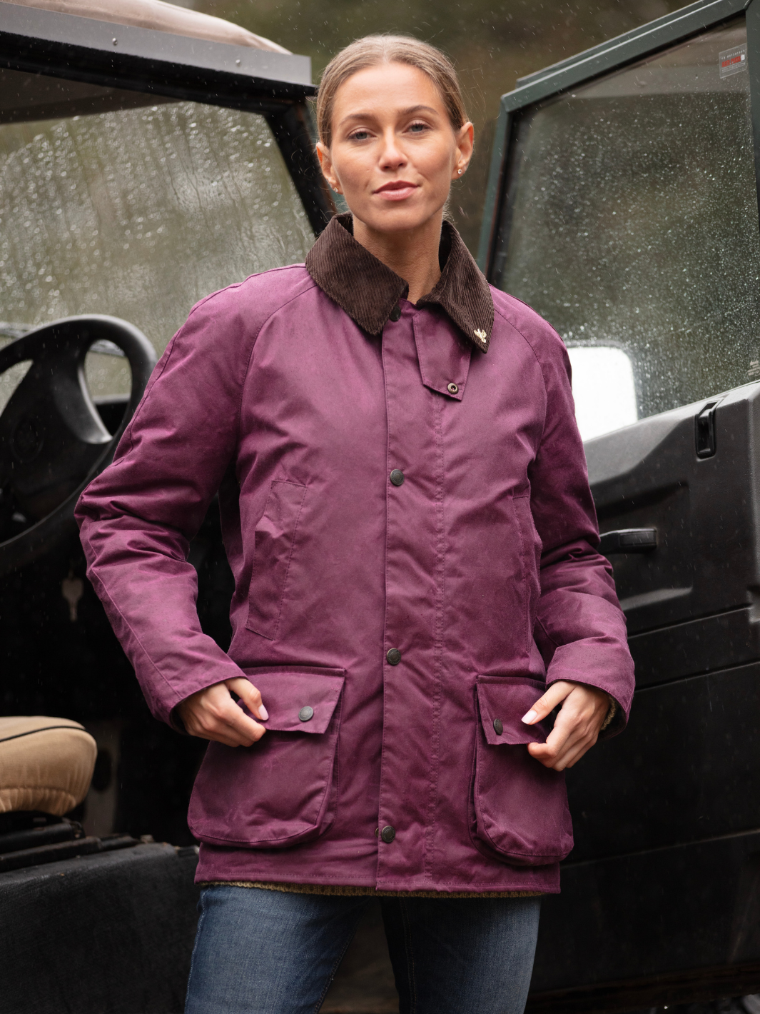 Landowner Bold Wax Walking Jacket - Purple