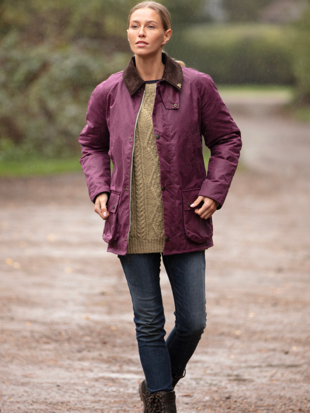 Landowner Bold Wax Walking Jacket - Purple