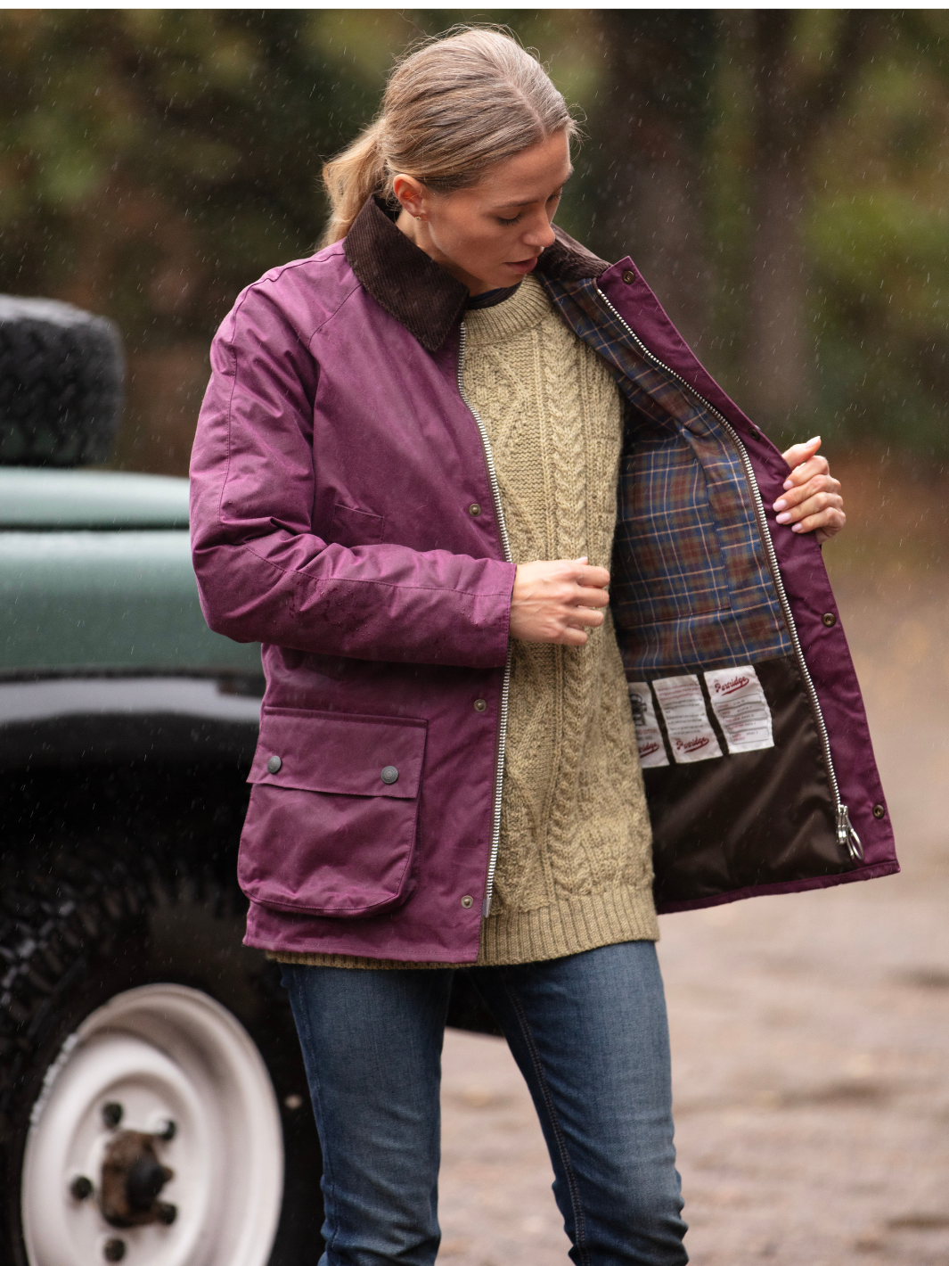 Landowner Bold Wax Walking Jacket - Purple