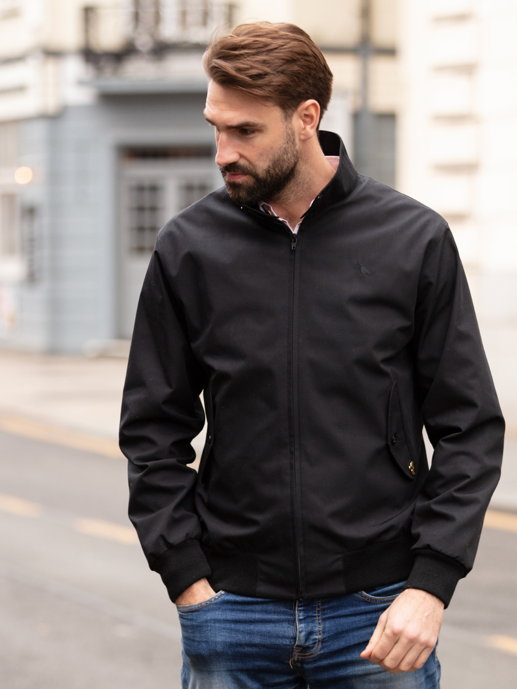 Harrington Black Mens Jackets John Partridge Co