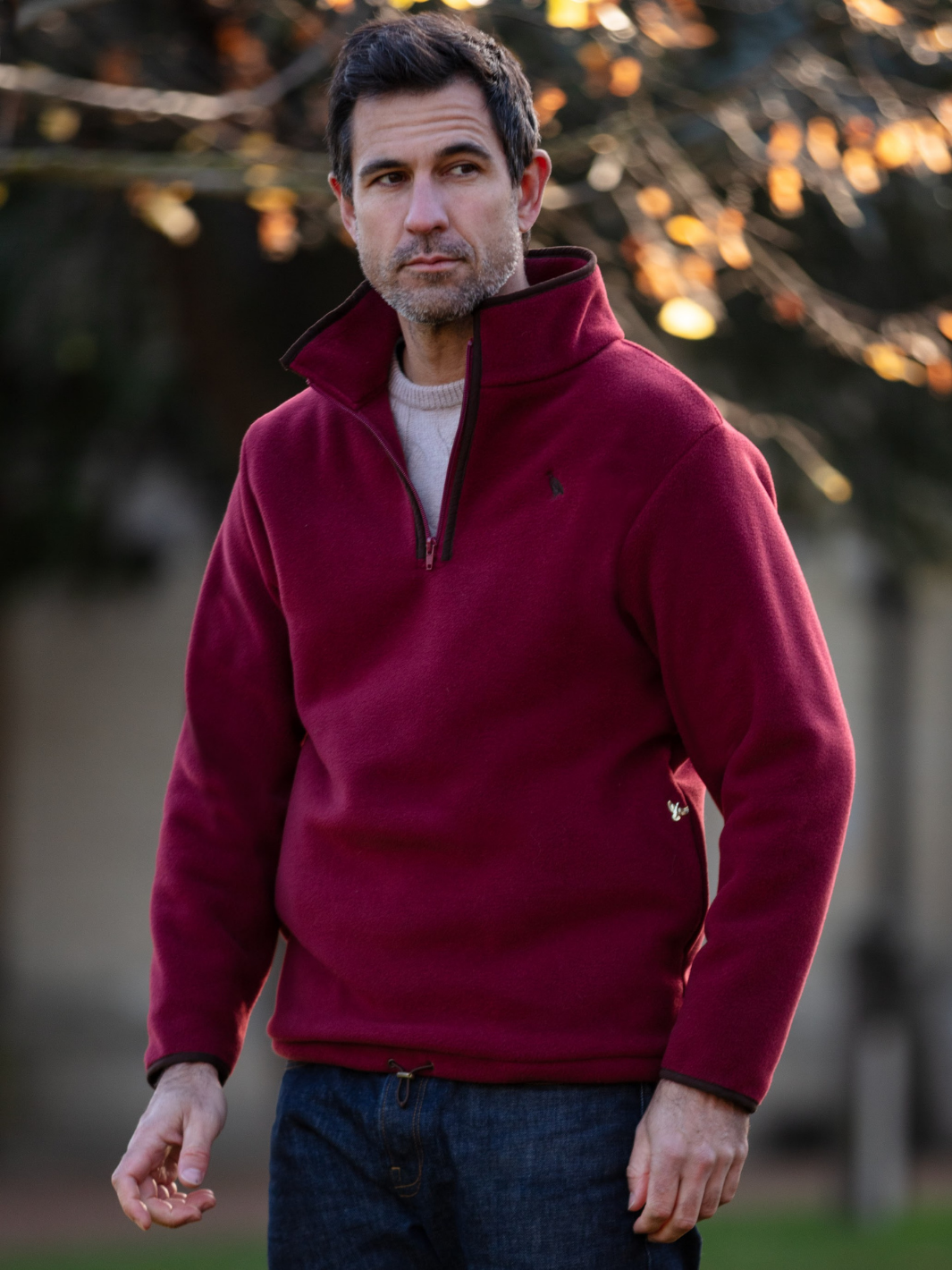 Unisex Fleece Pullover Burgundy