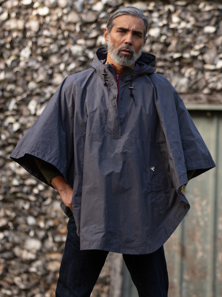 Derby Cape in Charcoal Grey Dry Waxed Cotton – John Partridge & Co