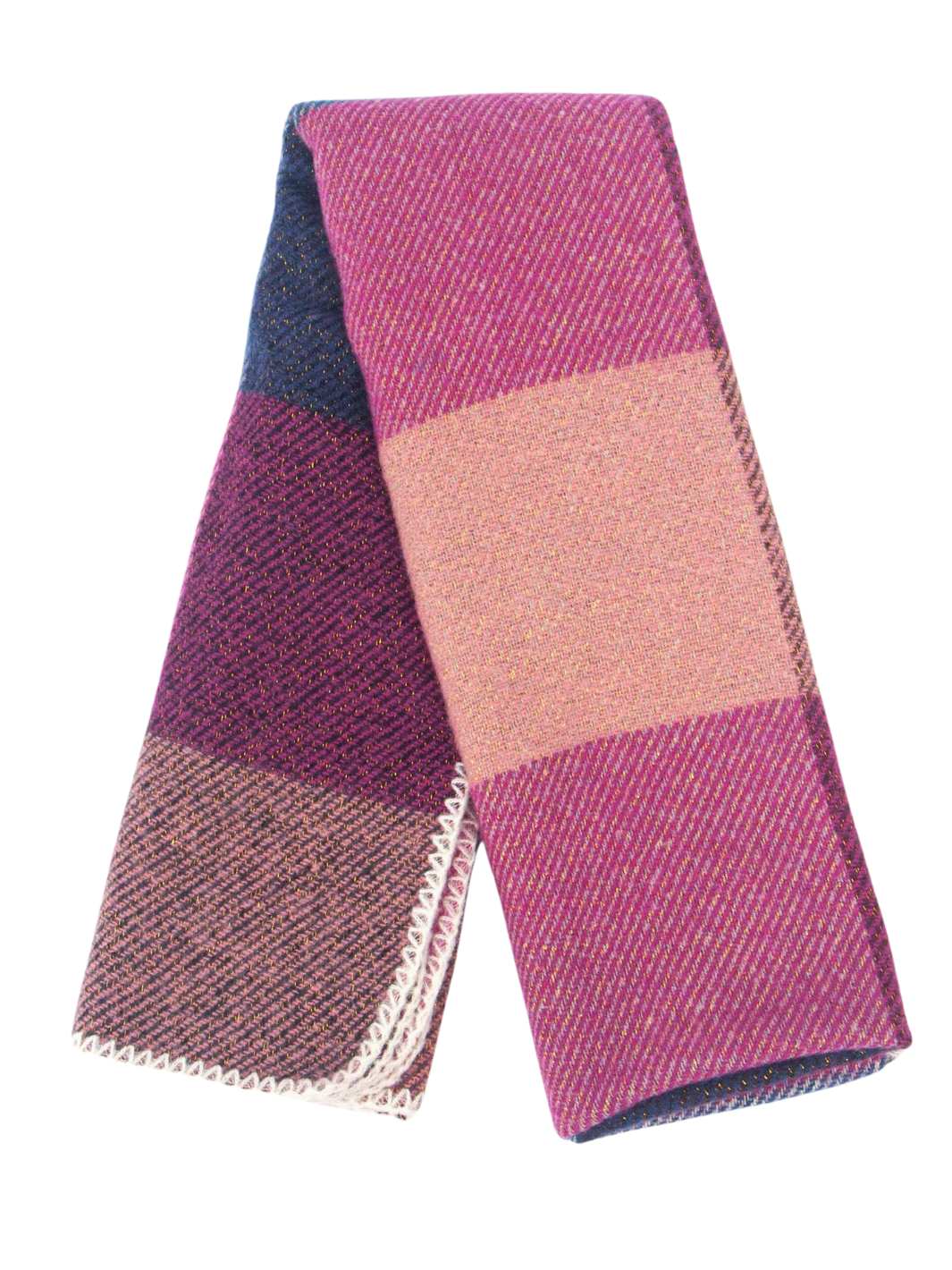 Fuchsia Check Heavyweight Scarf