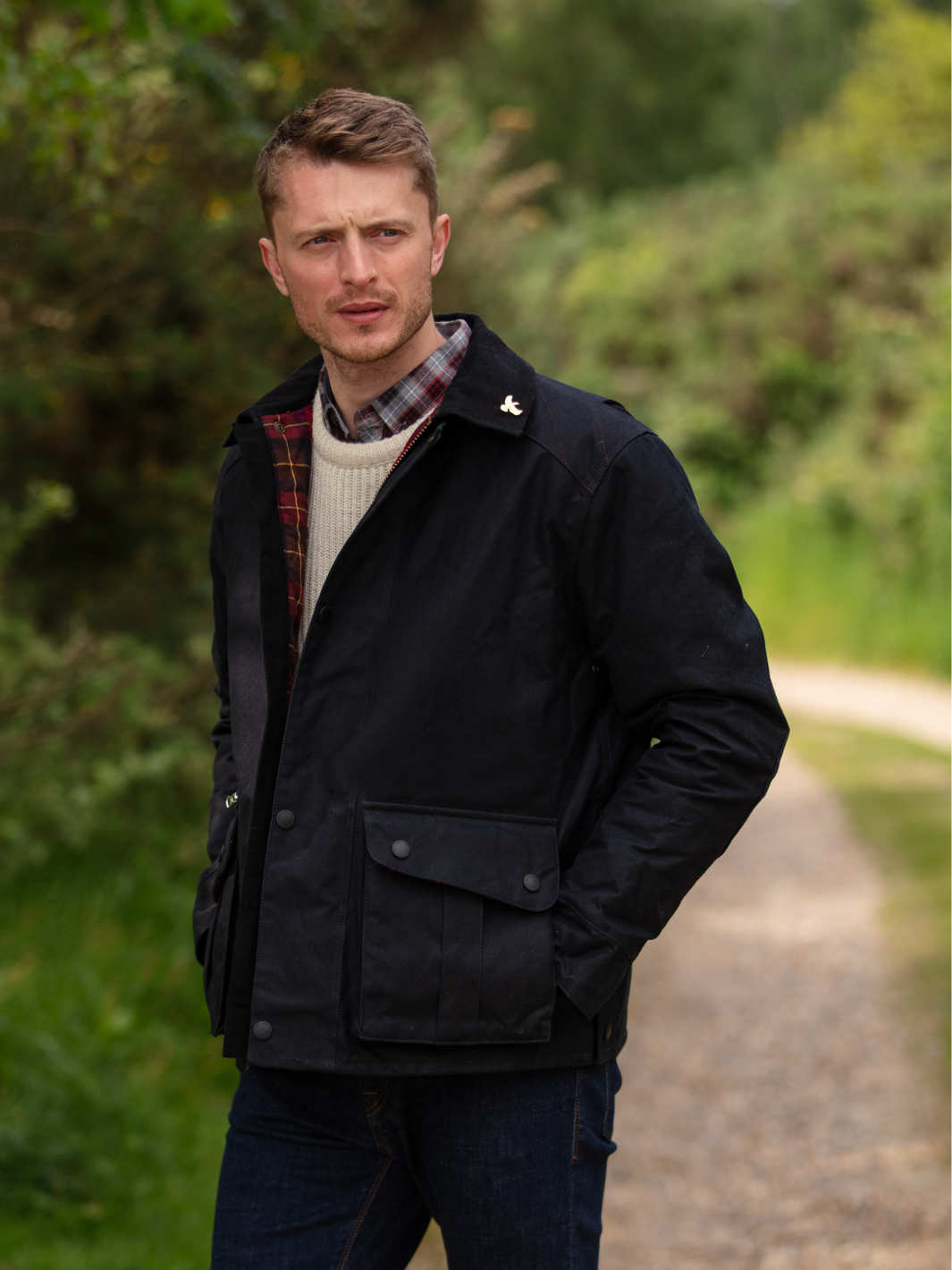 Hinterland Hybrid Jacket in Black Dry Wax – John Partridge & Co