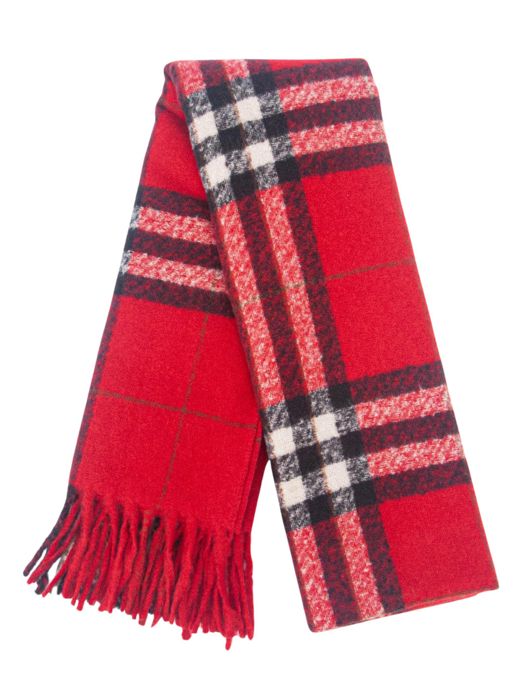 Red Check Heavyweight Scarf
