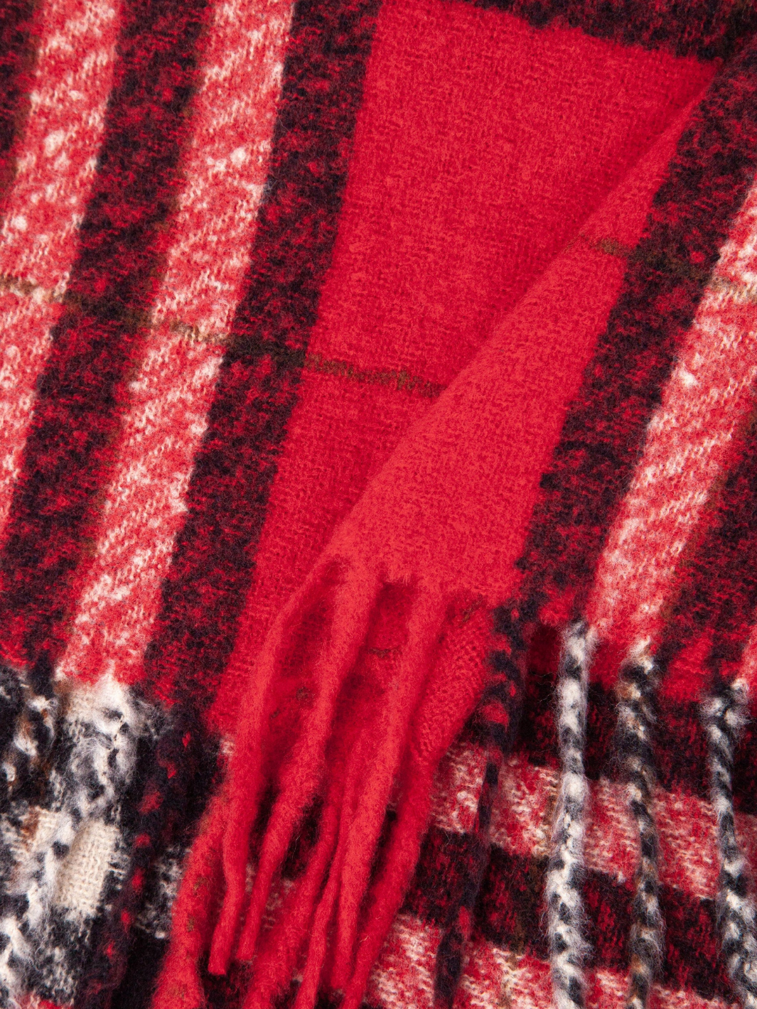 Red Check Heavyweight Scarf