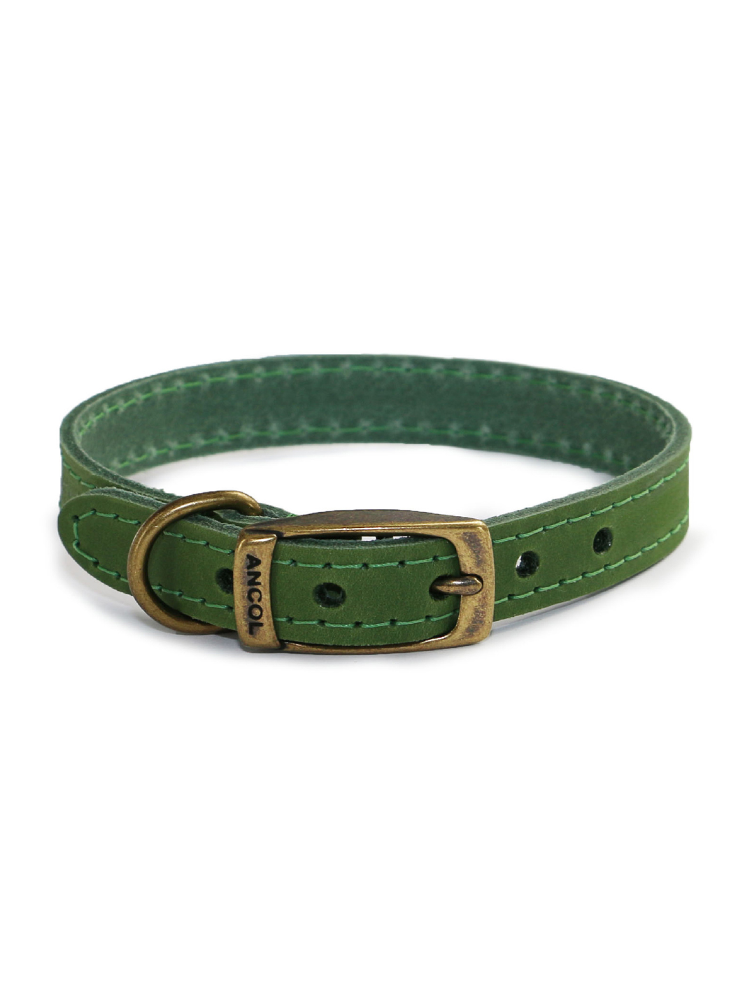 Timberwolf Leather Collar - Green | By Ancol