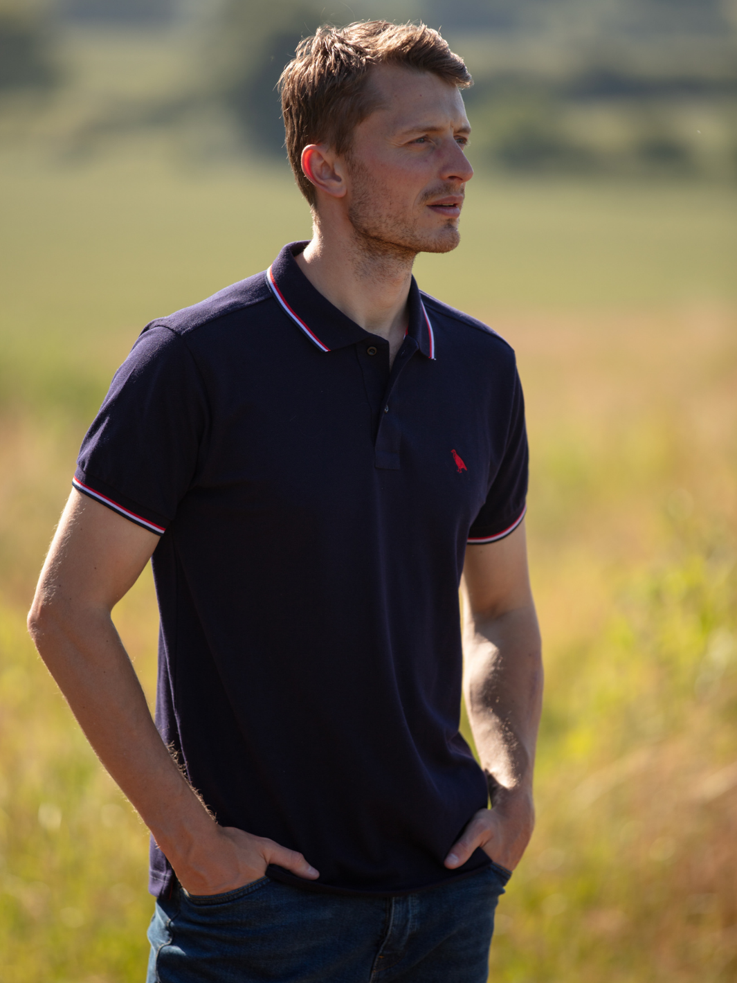Men's Tipped Cotton Piqué Polo Shirt, crafted from 100% cotton with a textured piqué weave for comfort and breathability. A timeless and versatile piece for any casual wardrobe.
