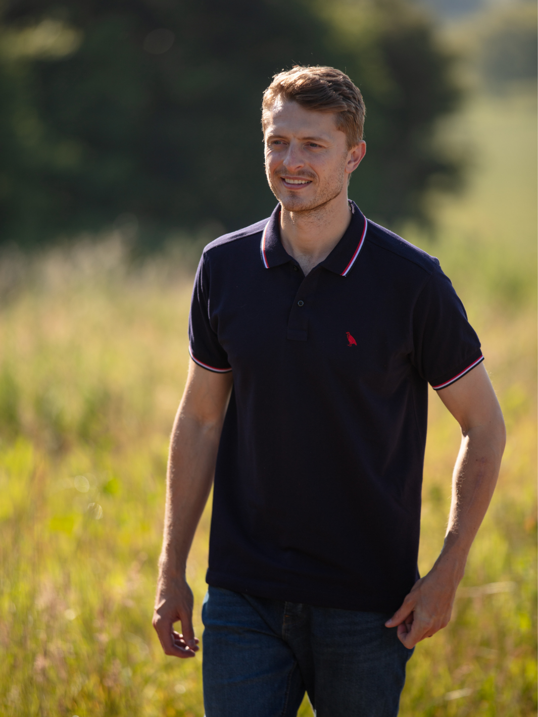 Men's Tipped Cotton Piqué Polo Shirt, crafted from 100% cotton with a textured piqué weave for comfort and breathability. A timeless and versatile piece for any casual wardrobe.