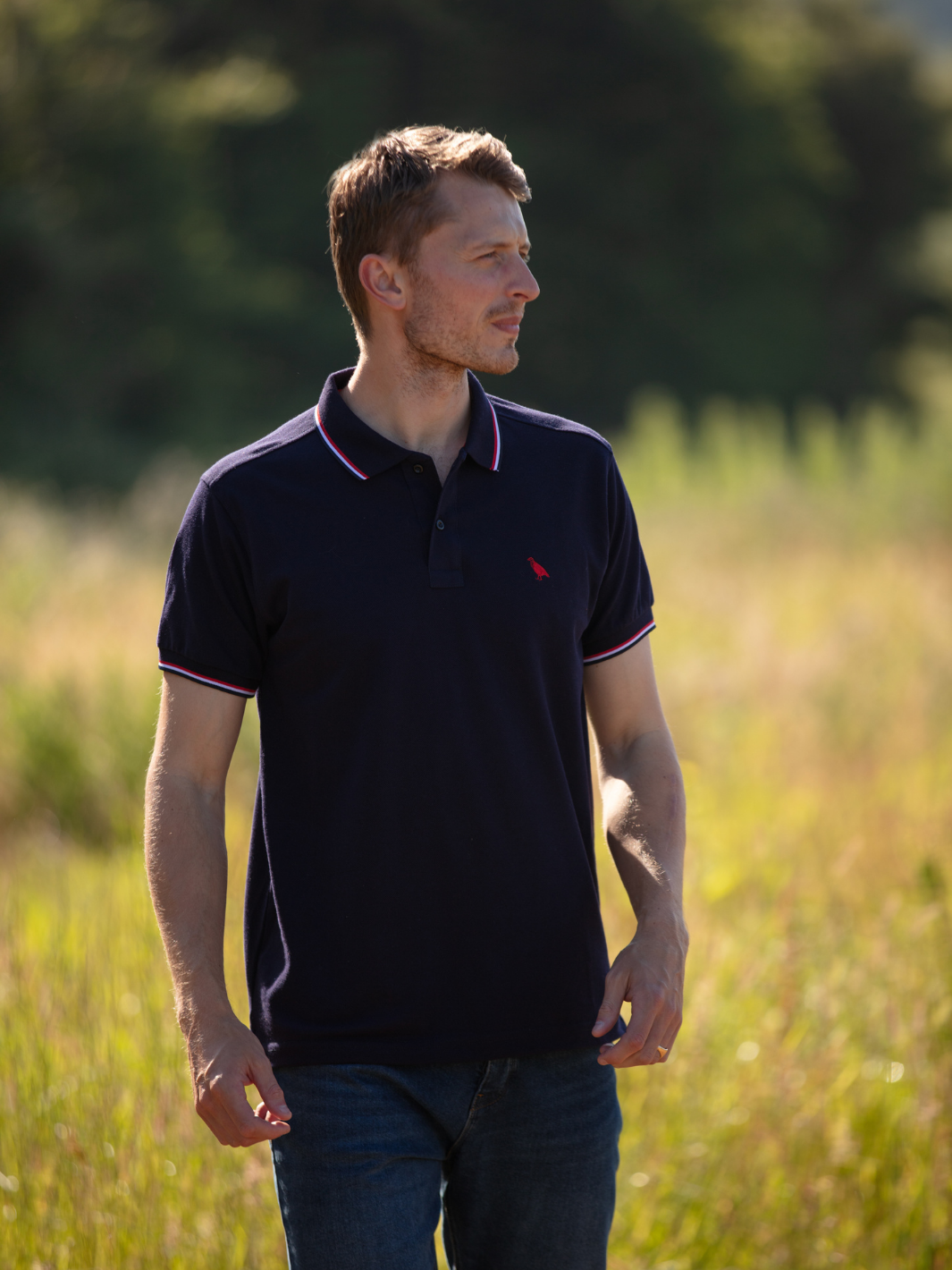 Men's Tipped Cotton Piqué Polo Shirt, crafted from 100% cotton with a textured piqué weave for comfort and breathability. A timeless and versatile piece for any casual wardrobe.