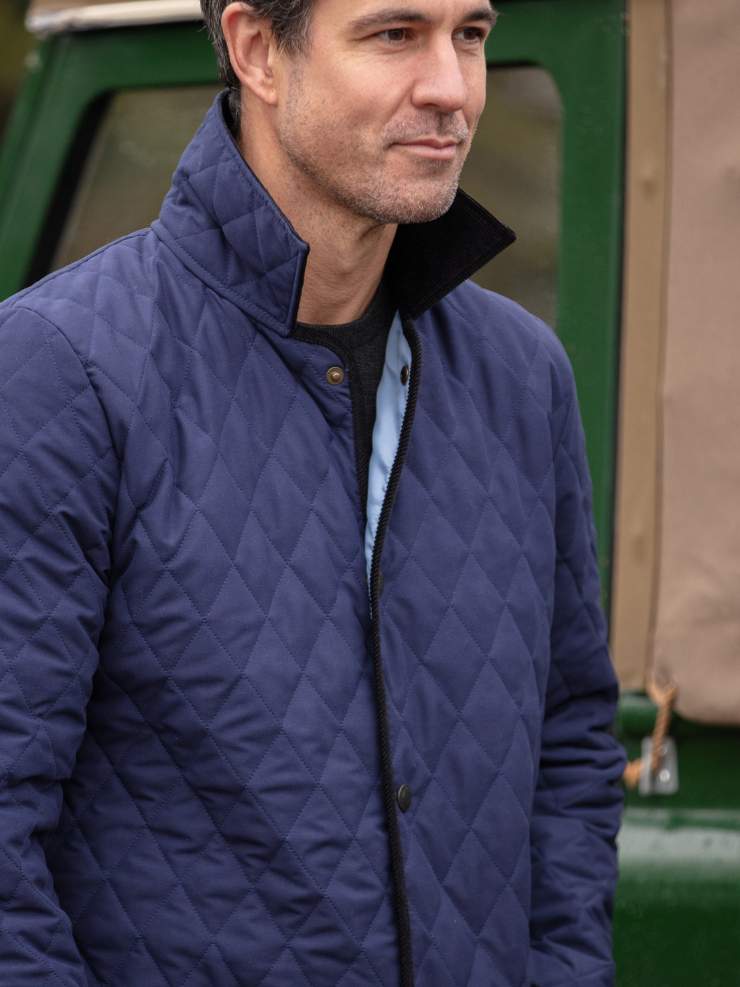 Unisex Navy Paddock Quilted Jackets John Partridge Co