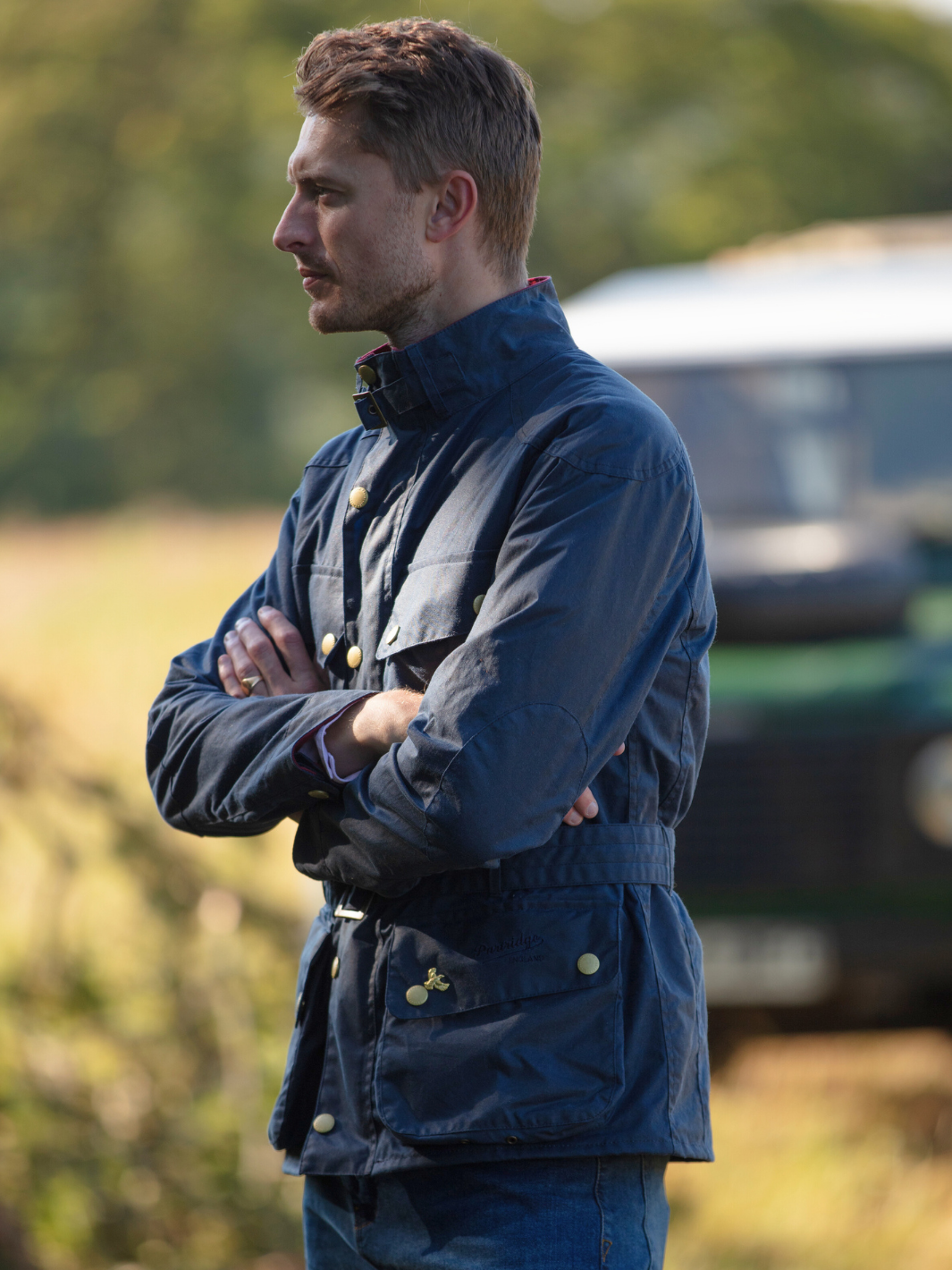 Men's Navy Wax Biker Jacket Limited Edition – John Partridge & Co