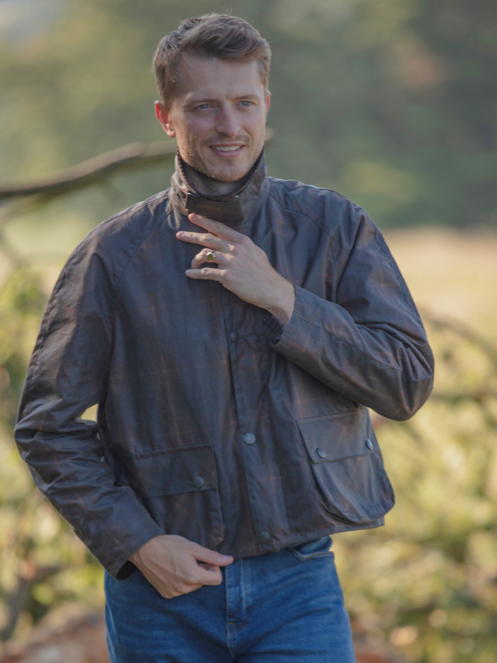 Landowner Short Wax Jacket in Hunter Check – John Partridge & Co