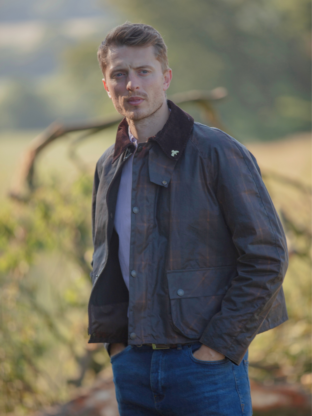 Landowner Short Wax Jacket in Hunter Check – John Partridge & Co