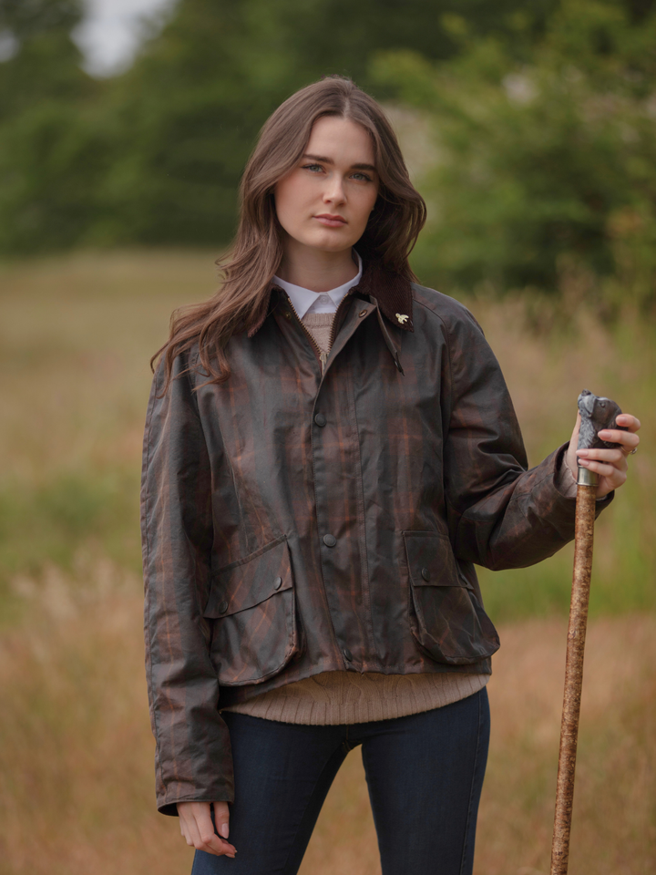 Landowner Short Wax Jacket in Hunter Check – John Partridge & Co