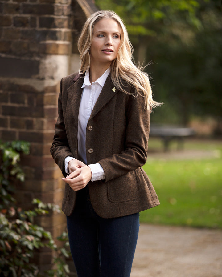 chinese dress ladies Maria Jacket | Cocoa Brown | Women's Blazer
