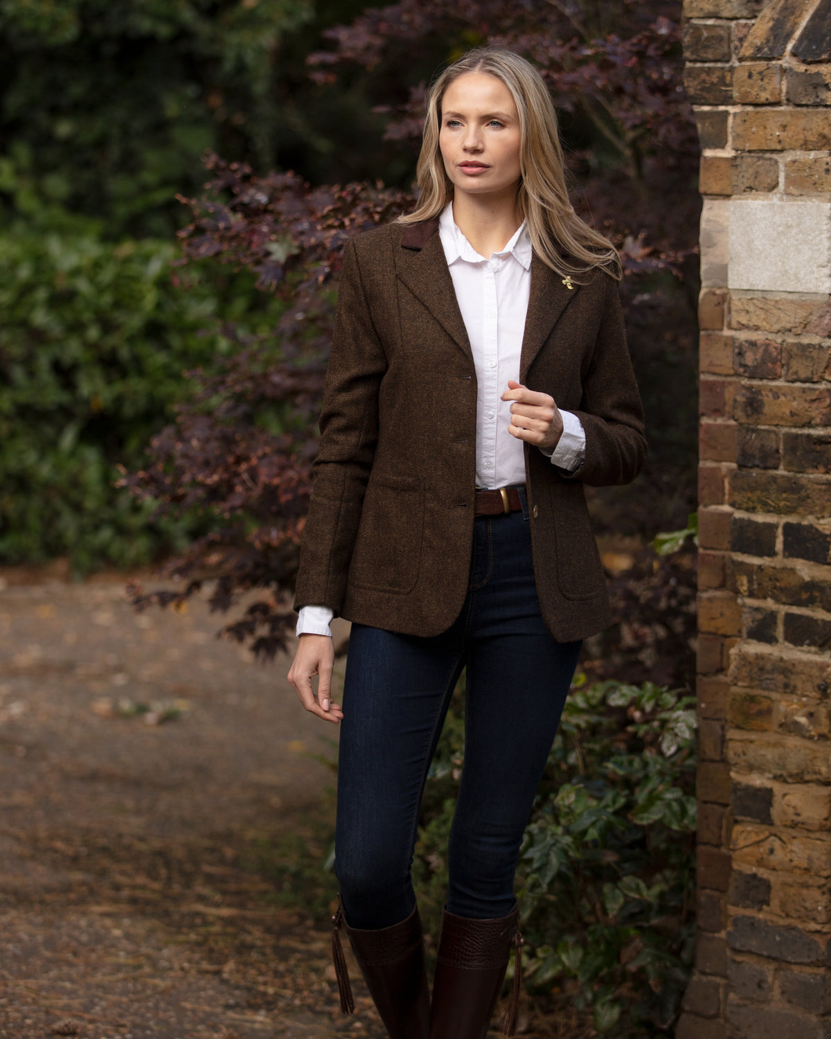 Arena Tweed Blazer - Brown - John Partridge & Co